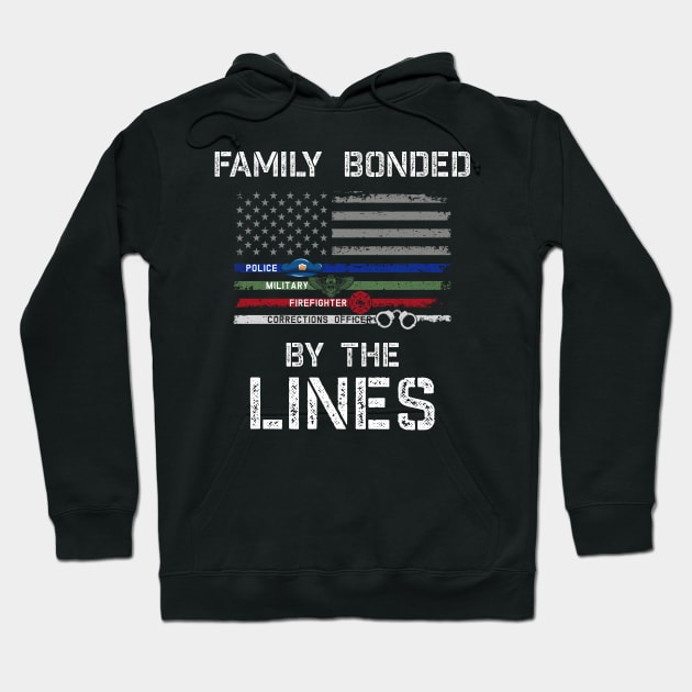 support the thin lines family. Hoodie by Jandjprints